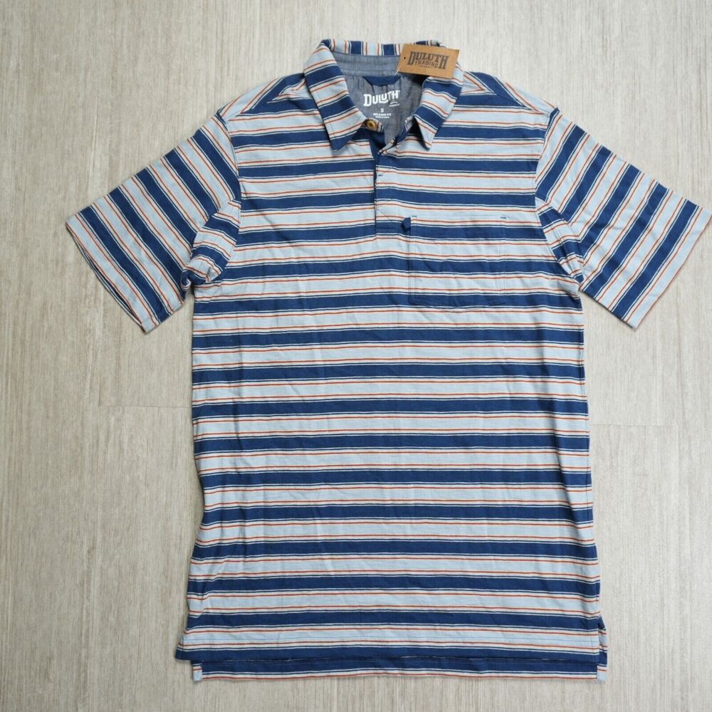 Duluth Mens Polo Shirt Size S Blue Ridge Relaxed NEW Short Sleeve Pullover